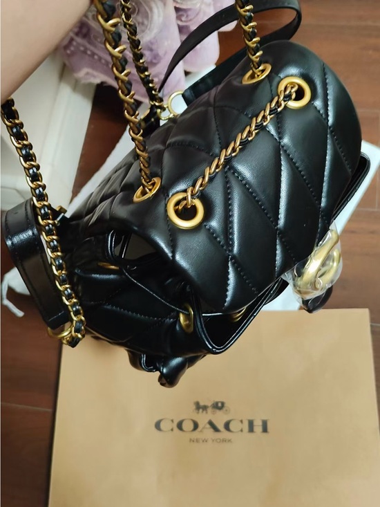coach black backpack women Womens Cargo One Size : Clothing, Shoes & Jewelry Refined pebble leather Inside zip cell phone and multifunction pockets Laptop compartment with zip closure Zip closure recycled polyester lining Top handle with 2 drop Outside zip pockets Adjustable shoulder straps Fits a 12 (zip compartment) or 13 (main compartment) laptop 10 3/4 (L) x 14 (H) x 5 1/4 (W) Style No. Coach Leather Backpack - Black